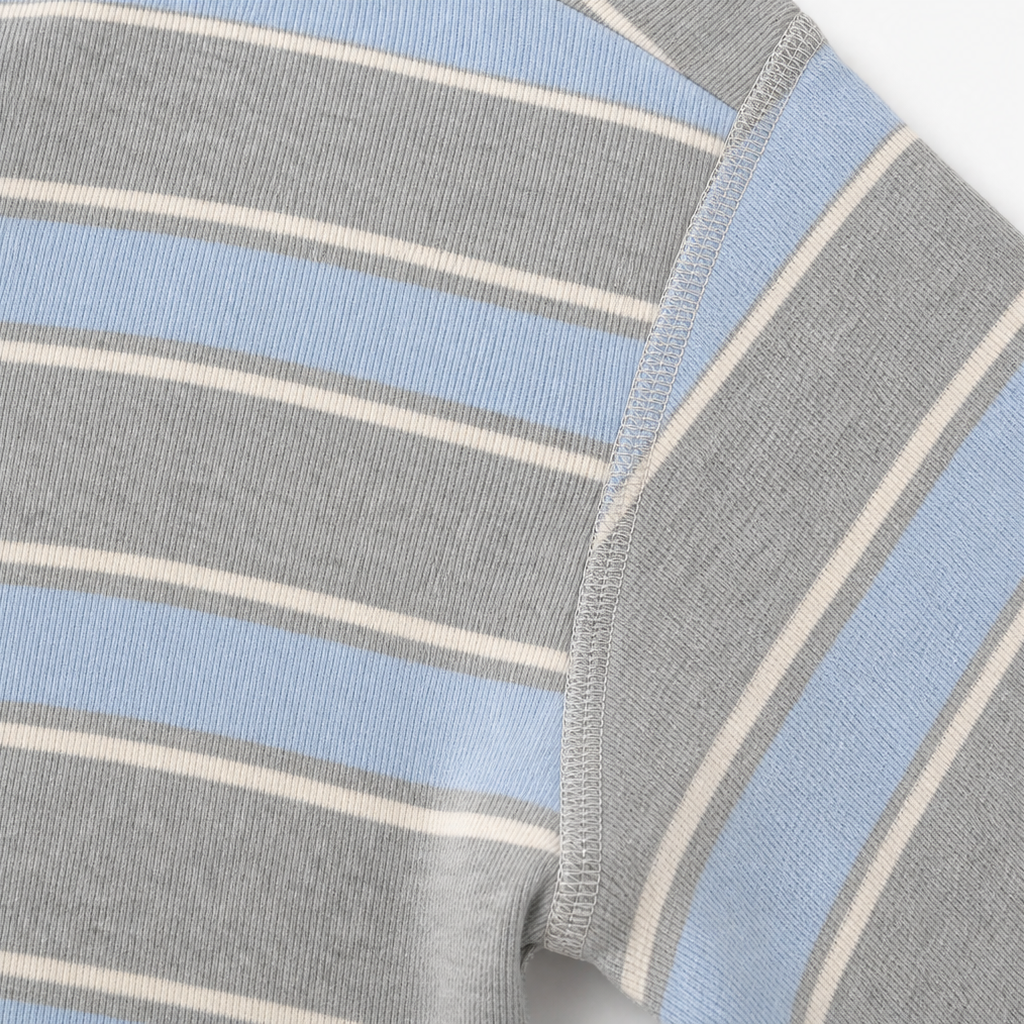Women's Striped Mock Neck Oversized Lounge Set