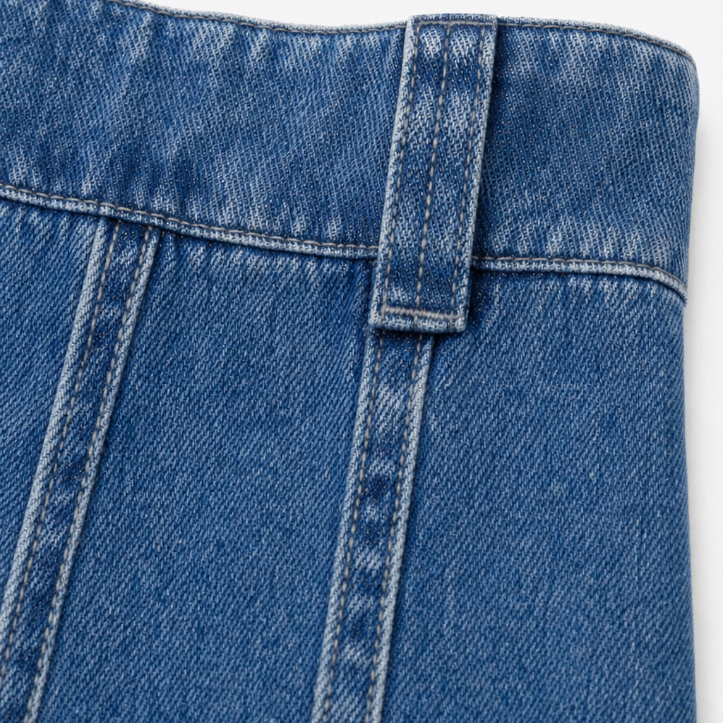 Women's High Waisted Pleated Wide-Leg Jeans