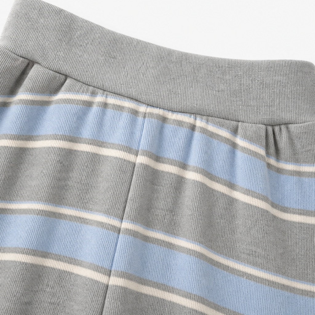 Women's Striped Mock Neck Oversized Lounge Set