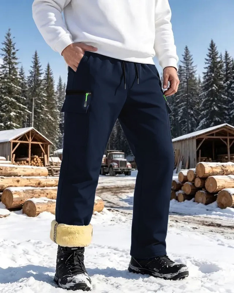 Men's Sherpa Lined Winter Cargo Trousers