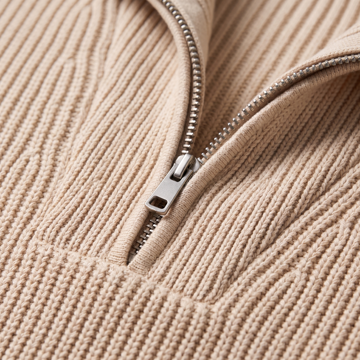 Men's Textured Quarter-Zip Knit Sweater