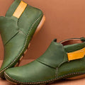 Women’s Contrast Strap Flat Comfort Ankle Boots