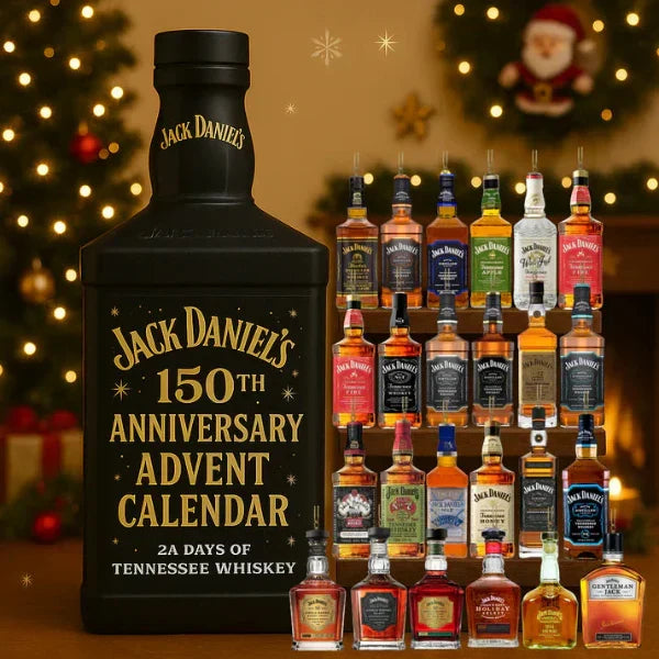 Cadeau de Noël avec calendrier de l’Avent au whisky et compte à rebours de 24 jours