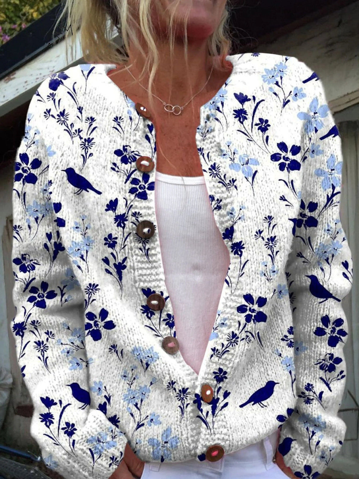 Gilet en maille boutonné sur le devant pour femme
