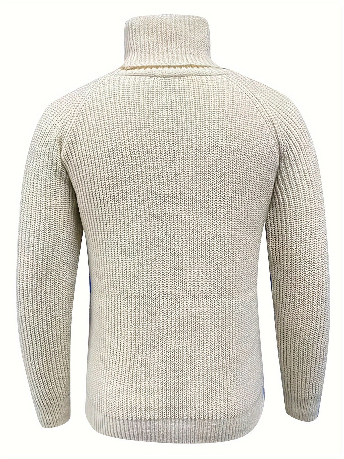 Men’s Ribbed Knit Raglan Sleeve Turtleneck Sweater