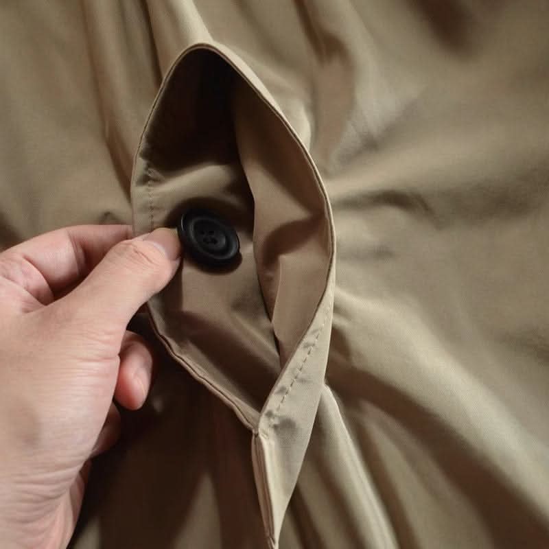 Men's Longline Single-Breasted Trench Coat