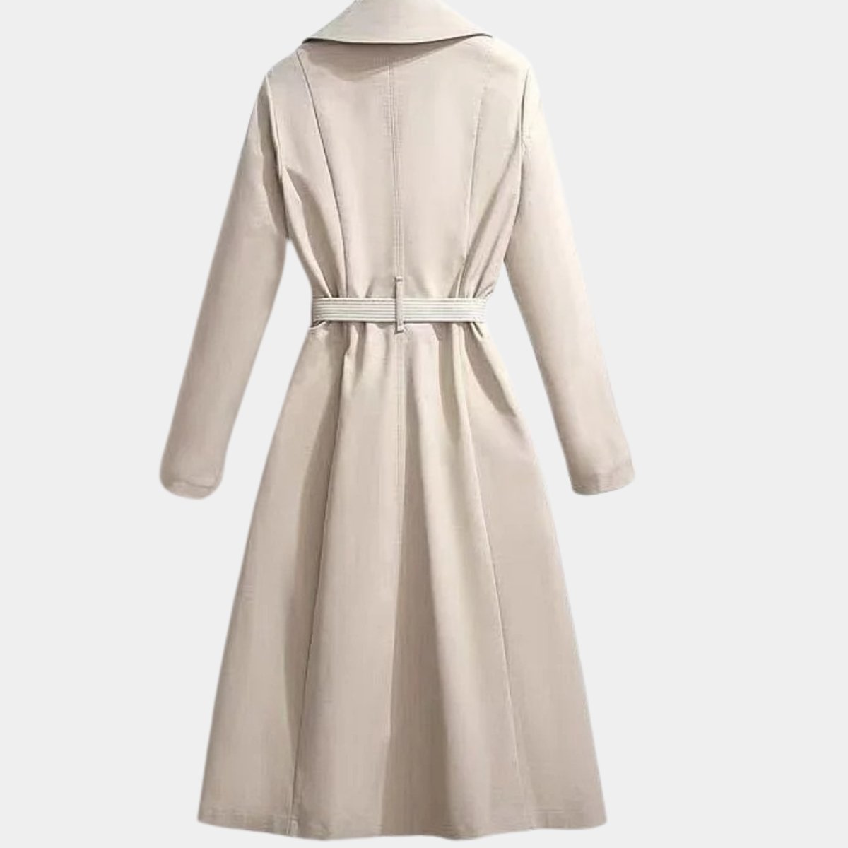 Trench-coat midi femme ceinturé avec détail foulard