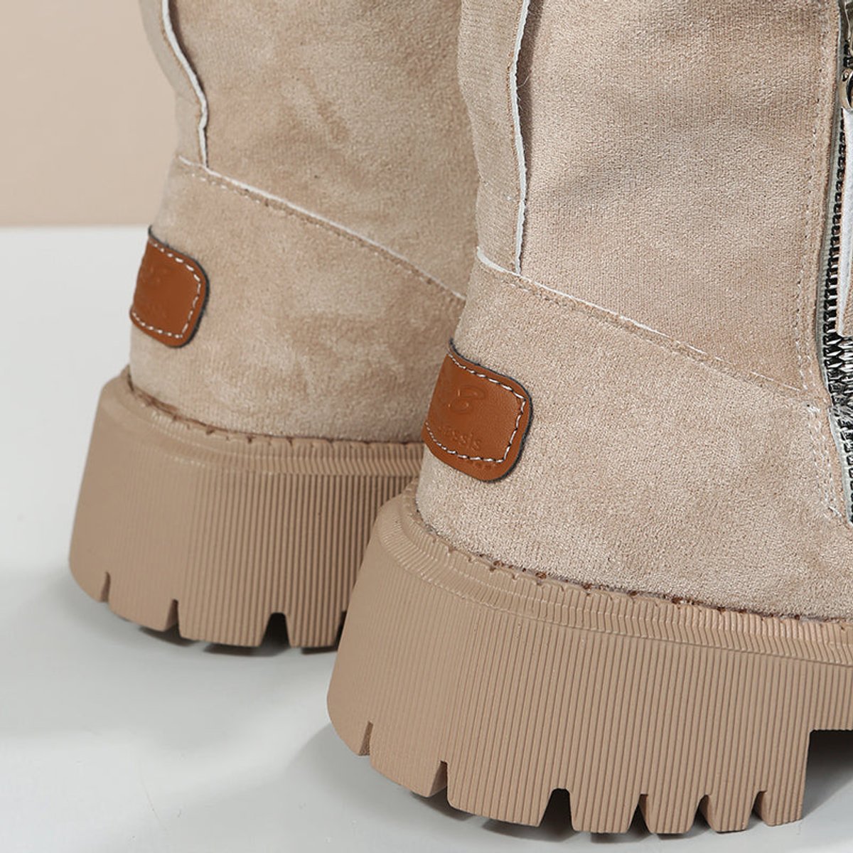 Women’s Slip-On Plush Lined Chunky Sole Winter Ankle Boots