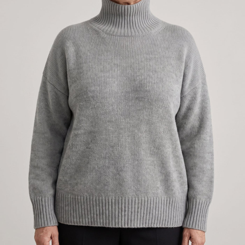 Women's Classic Relaxed Fit Turtleneck Knit Sweater