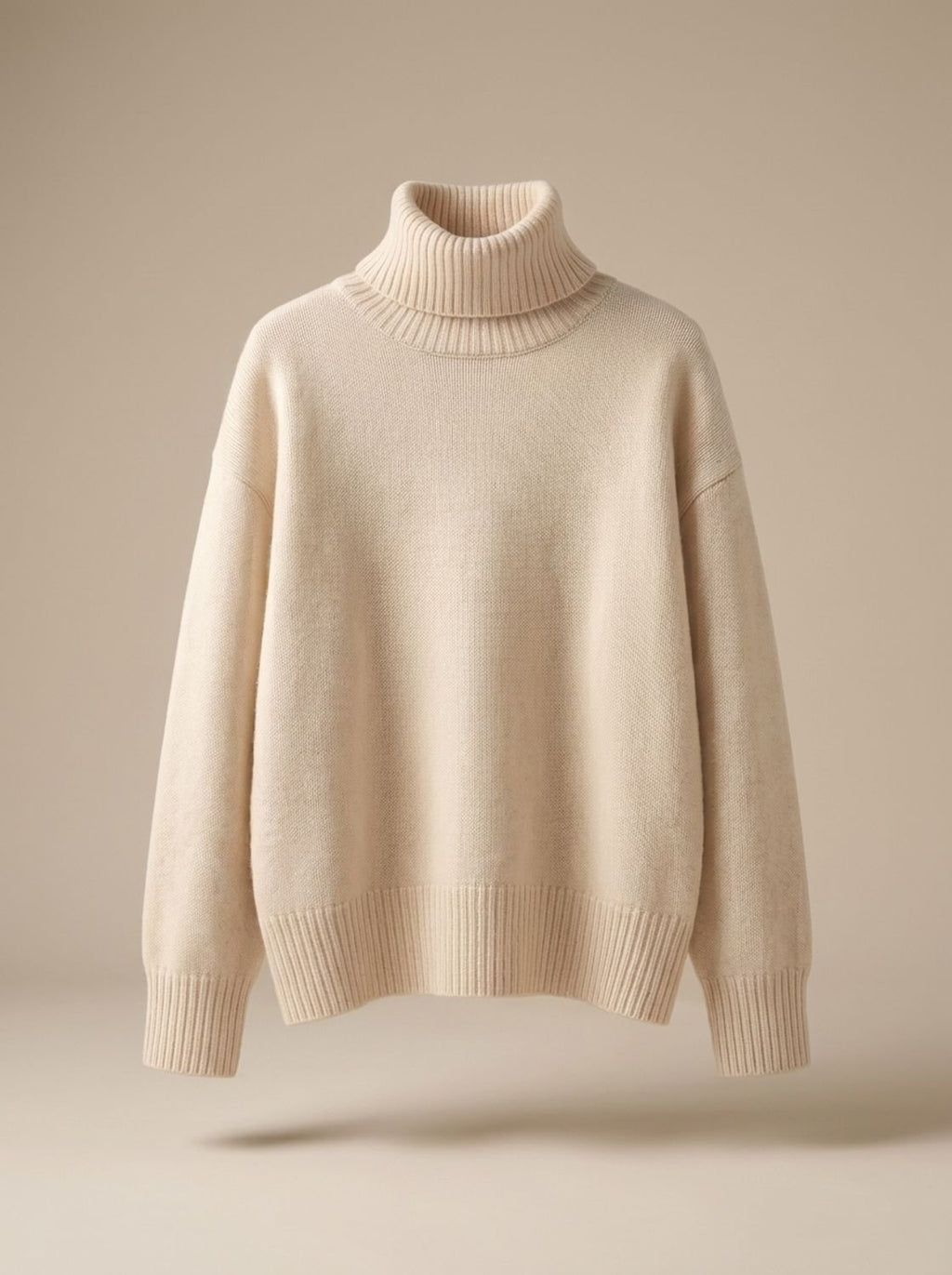 Women's Classic Relaxed Fit Turtleneck Knit Sweater