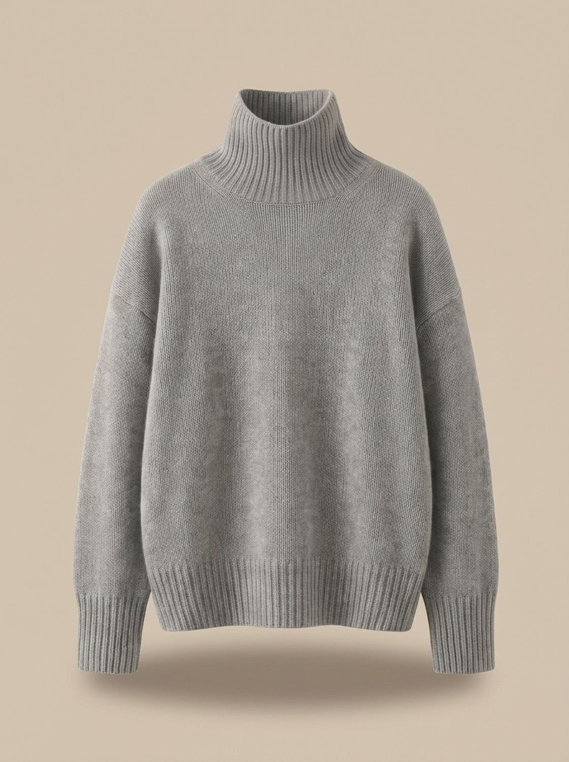 Women's Classic Relaxed Fit Turtleneck Knit Sweater
