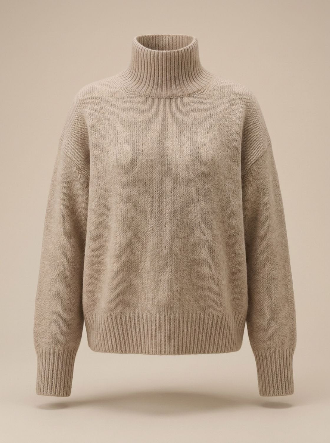 Women's Classic Relaxed Fit Turtleneck Knit Sweater