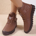 Women’s Hand-Stitched Look Lace-Up Strap Comfort Ankle Boots