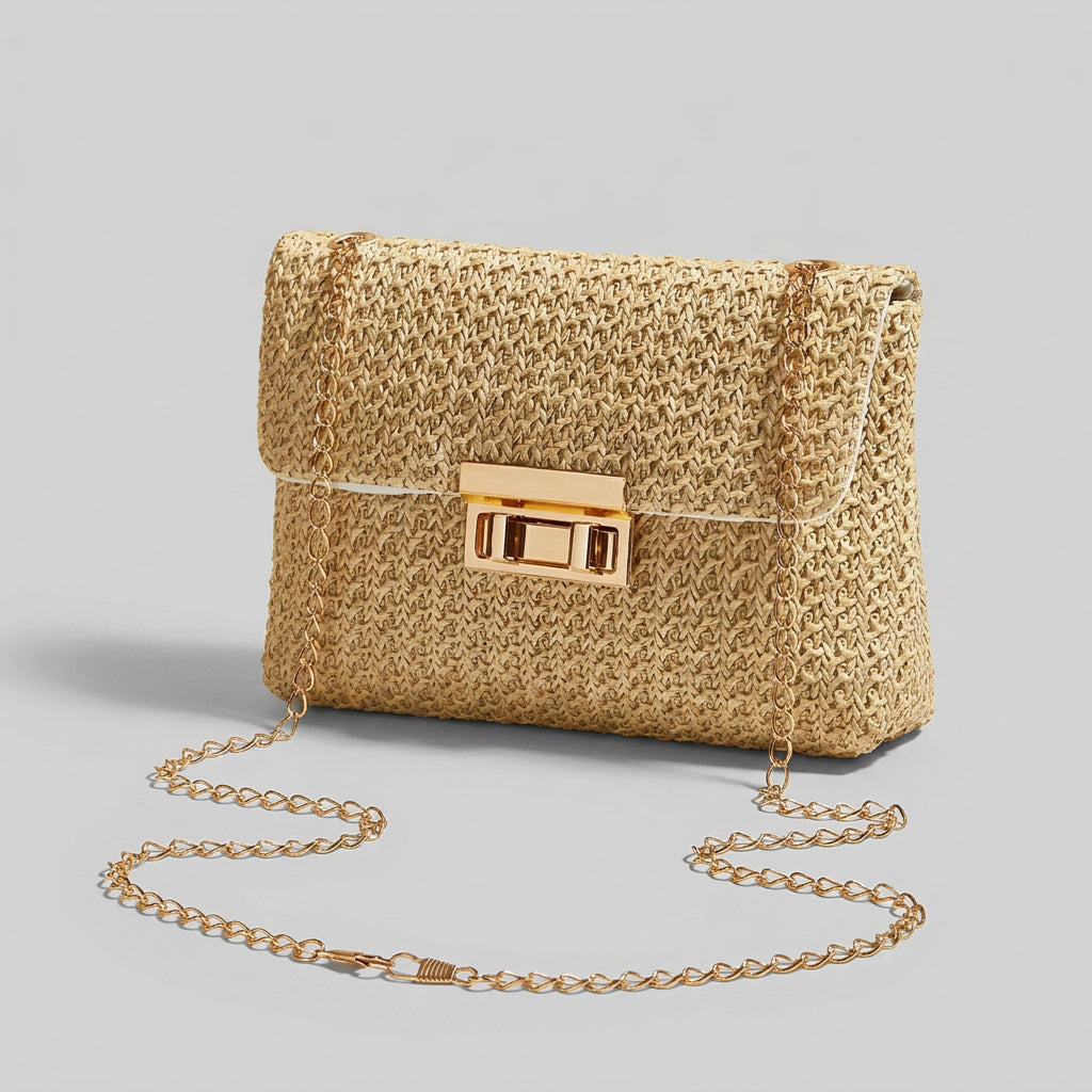 Bag – Woven Chain Strap Clutch Style