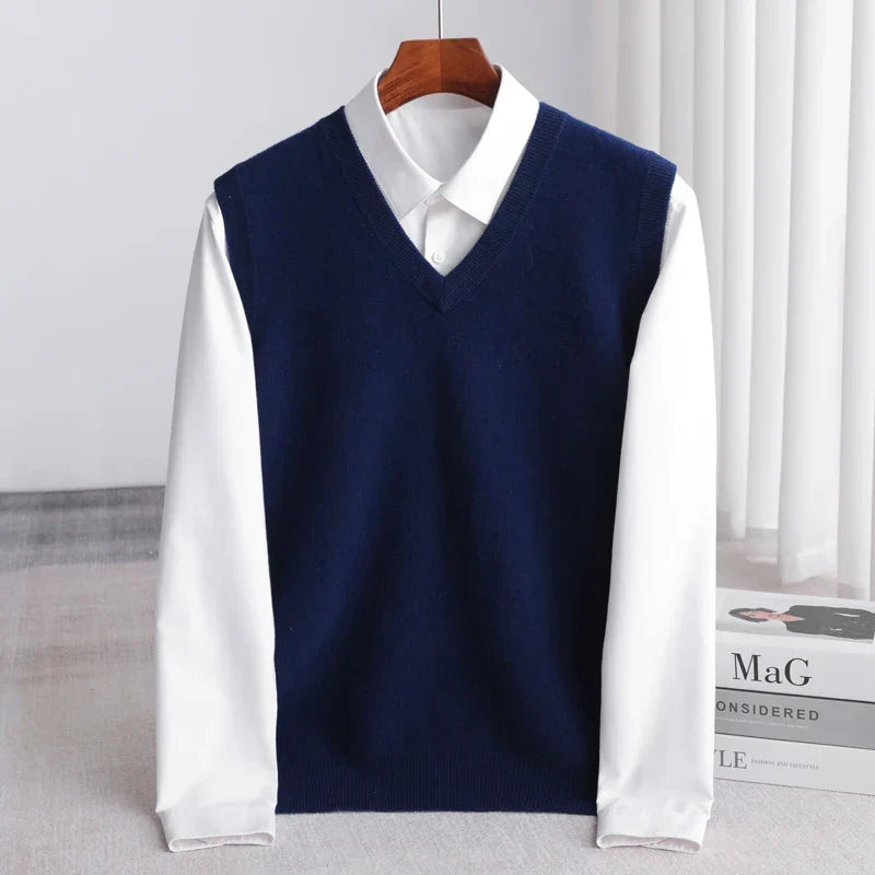 Men's Knitted V-Neck Sweater Vest