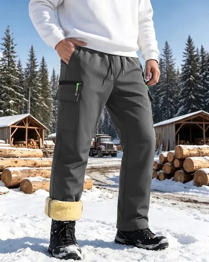 Men's Sherpa Lined Winter Cargo Trousers