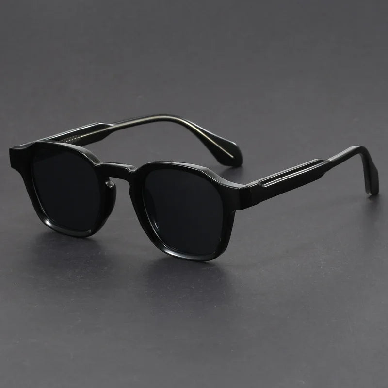 Women's Square Retro Acetate Frame Sunglasses