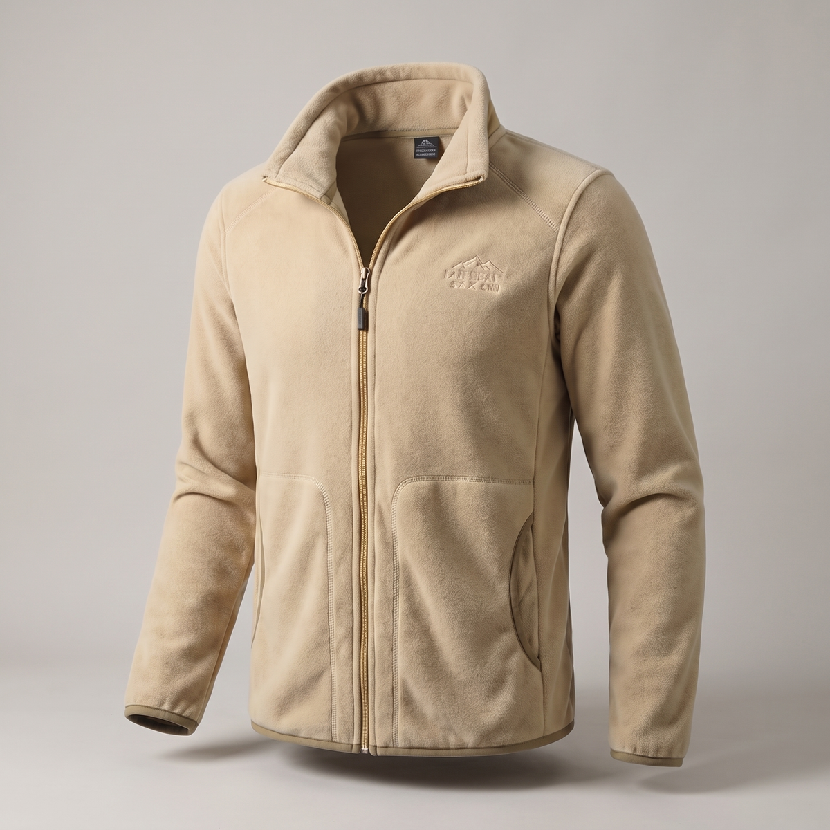 Men's Zip-Up Fleece Jacket with Side Pockets