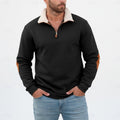 Men's Sherpa Collar Quarter-Zip Colourblock Sweatshirt