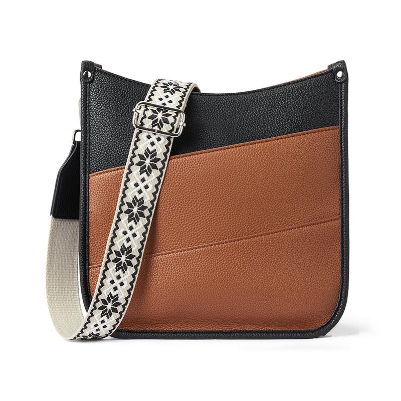 Crossbody Bag with Woven Jacquard Strap