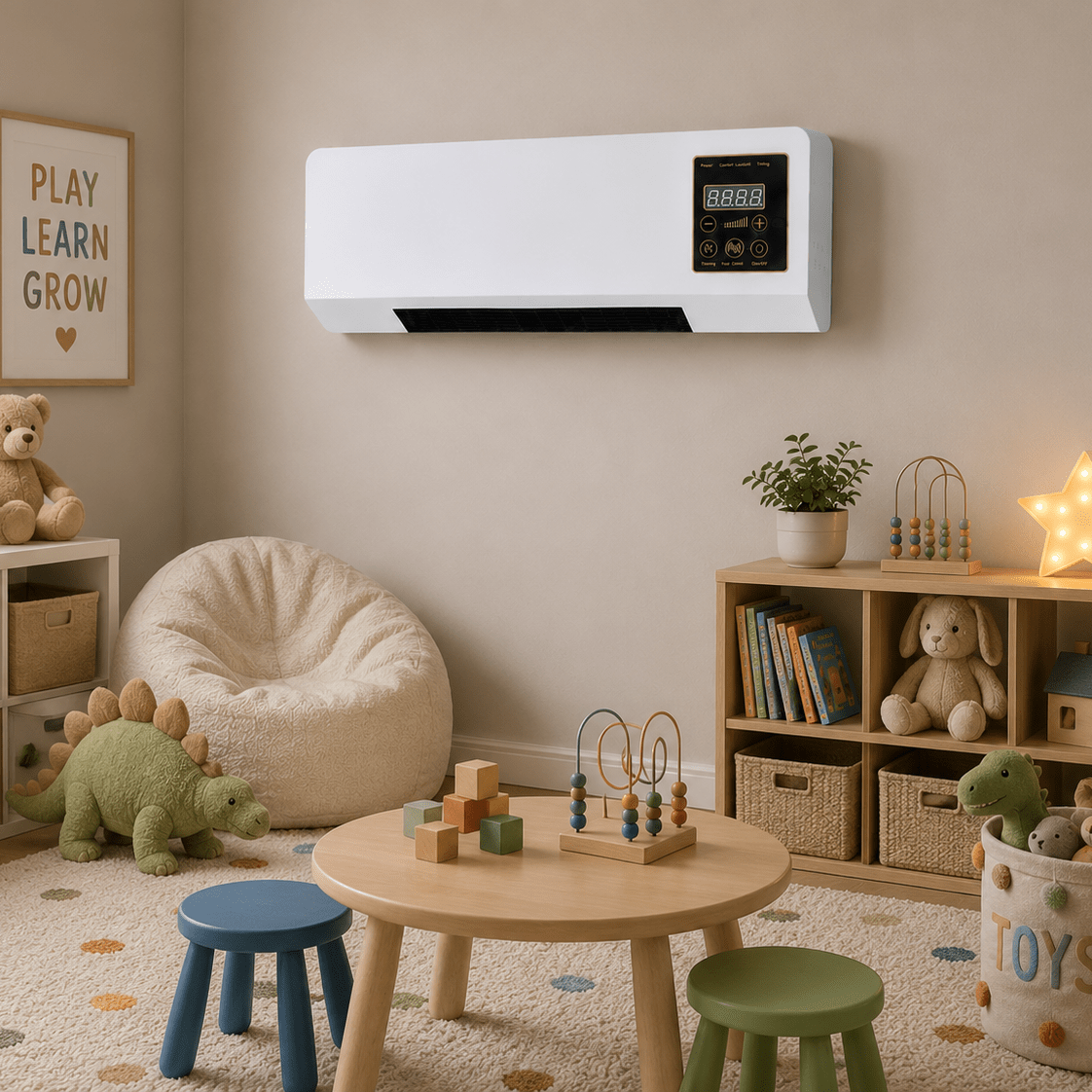 Wall-Mounted Digital Heater with LED Display