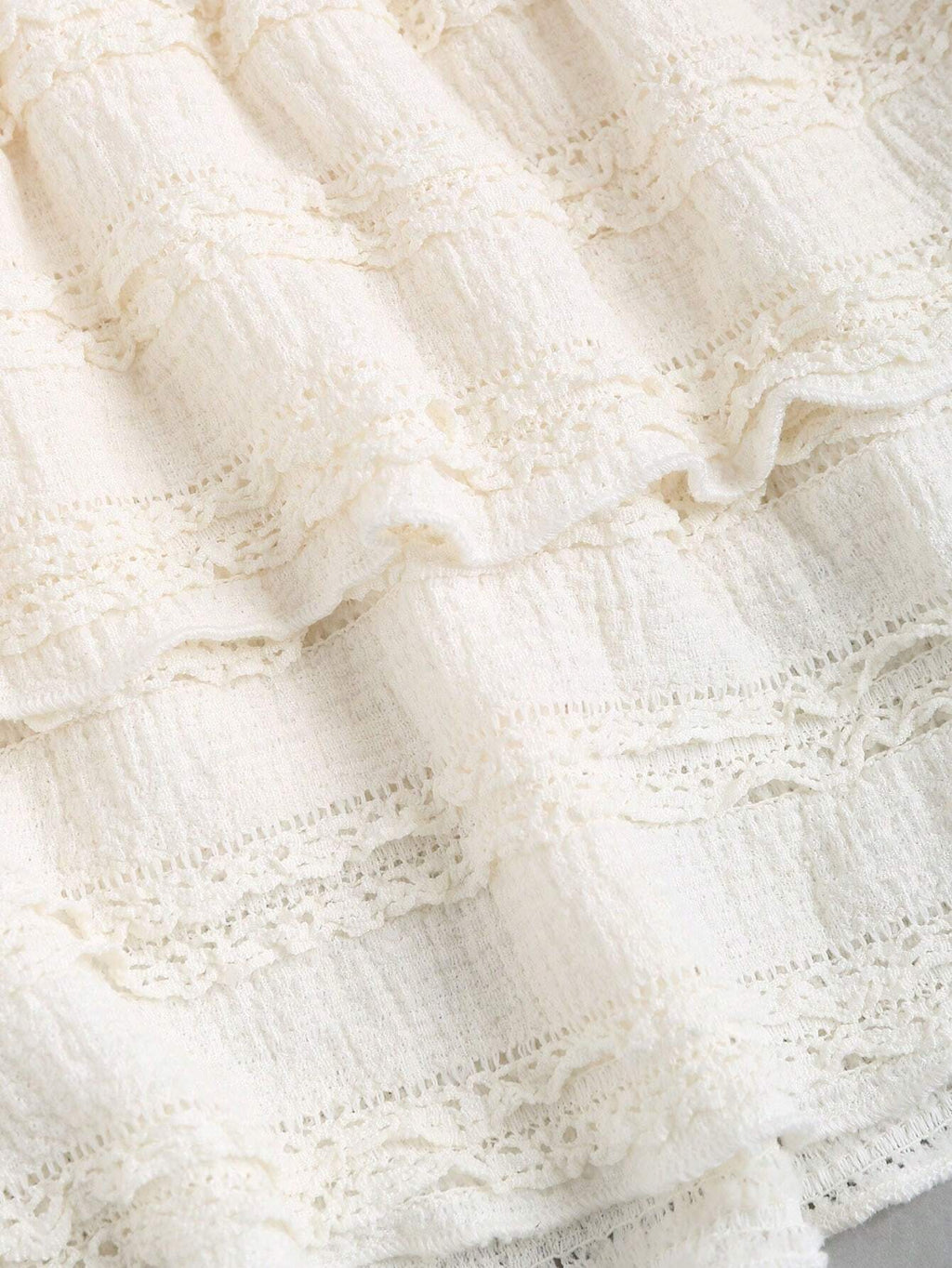 Tiered Ruffle Mini Skirt with Smocked Waist
