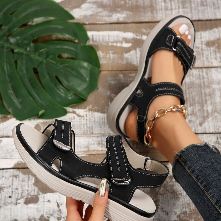 Adjustable Strap Platform Comfort Sandals