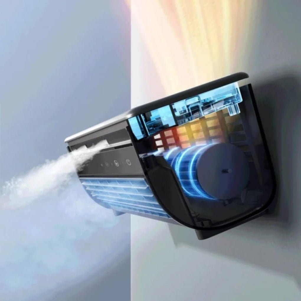 Bladeless Tower Fan with LED Display and Touch Control