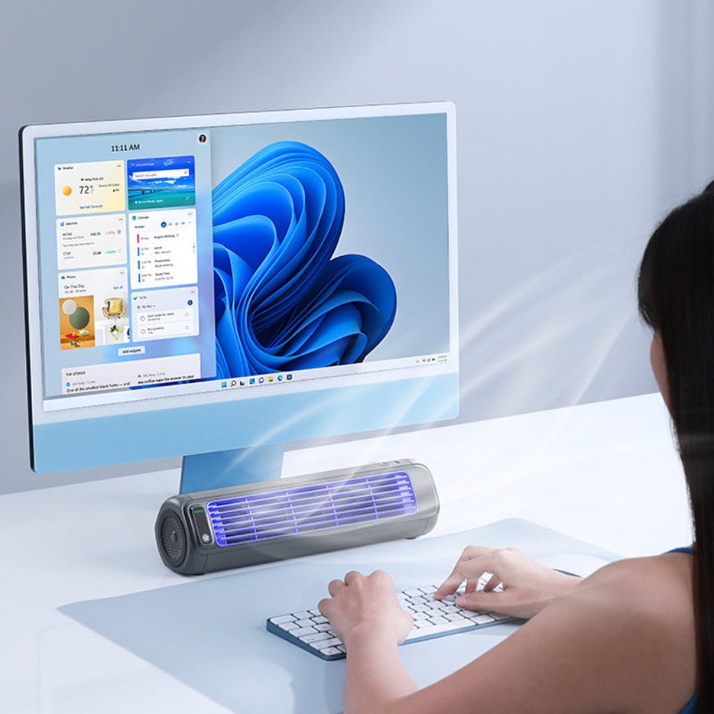 Bladeless Tower Fan with LED Display and Touch Control