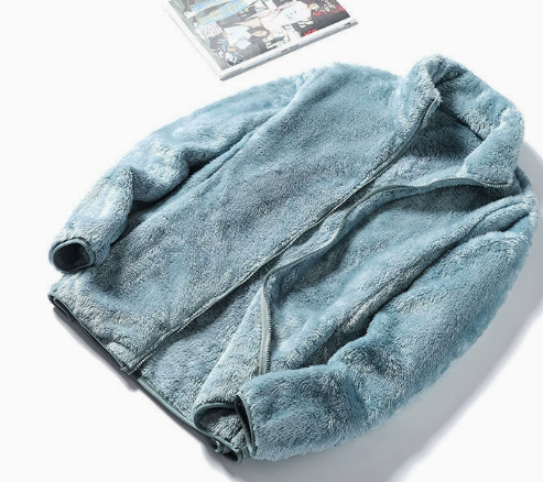 Women's Fleece Jacket with Stand-Up Collar
