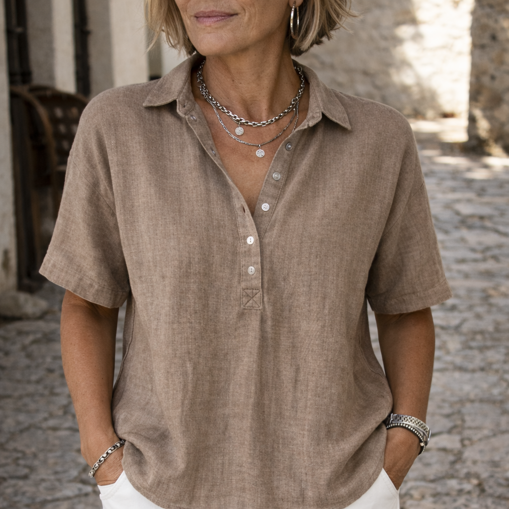 Sophia | Lightweight Linen Blouse With Timeless Everyday Style