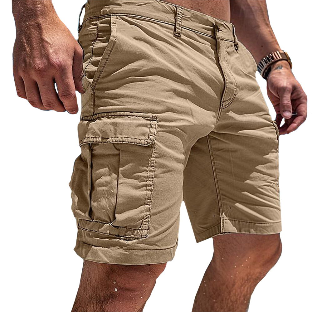 Short cargo robuste en coton avec poches utilitaires