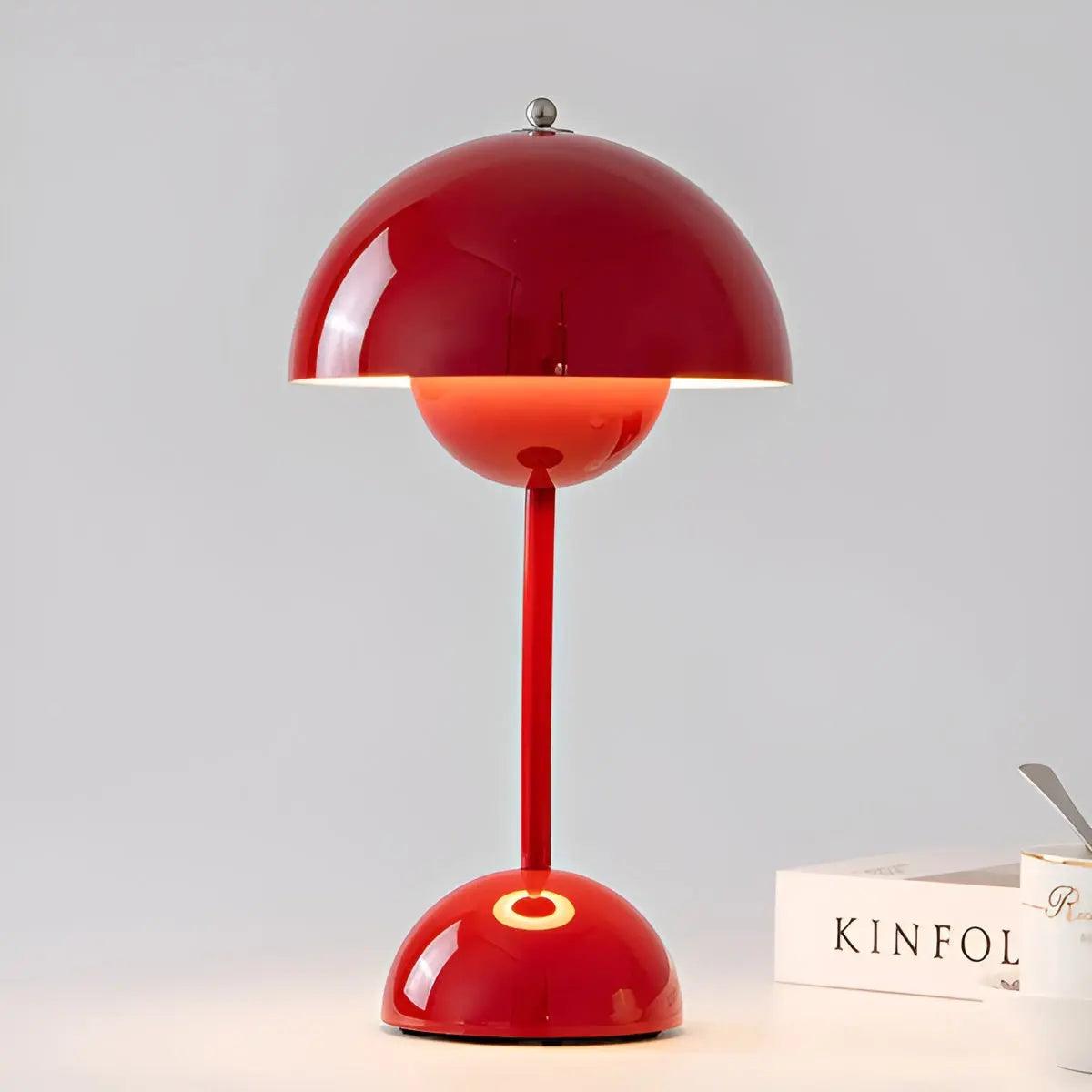 Lampe de table à abat-jour en forme de dôme