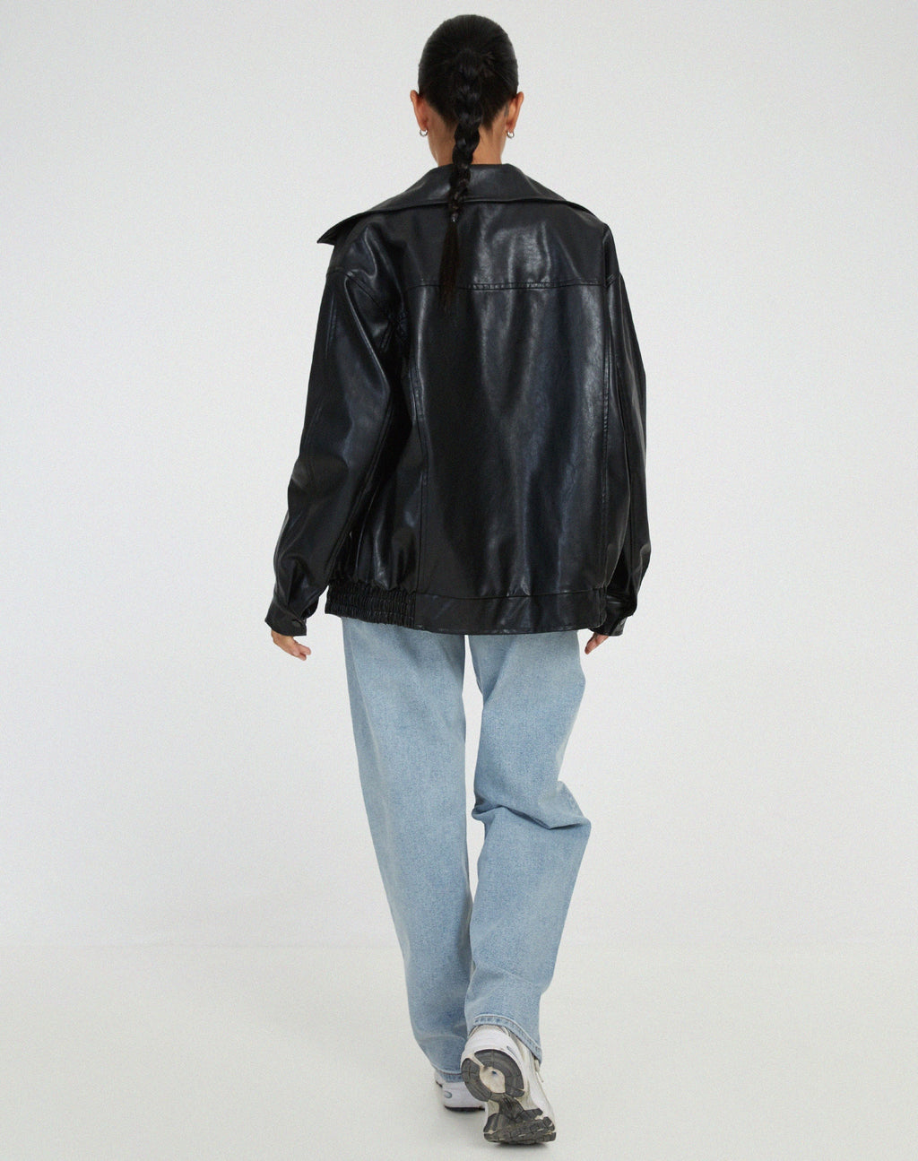 Women's Oversized Sleek Bomber Jacket