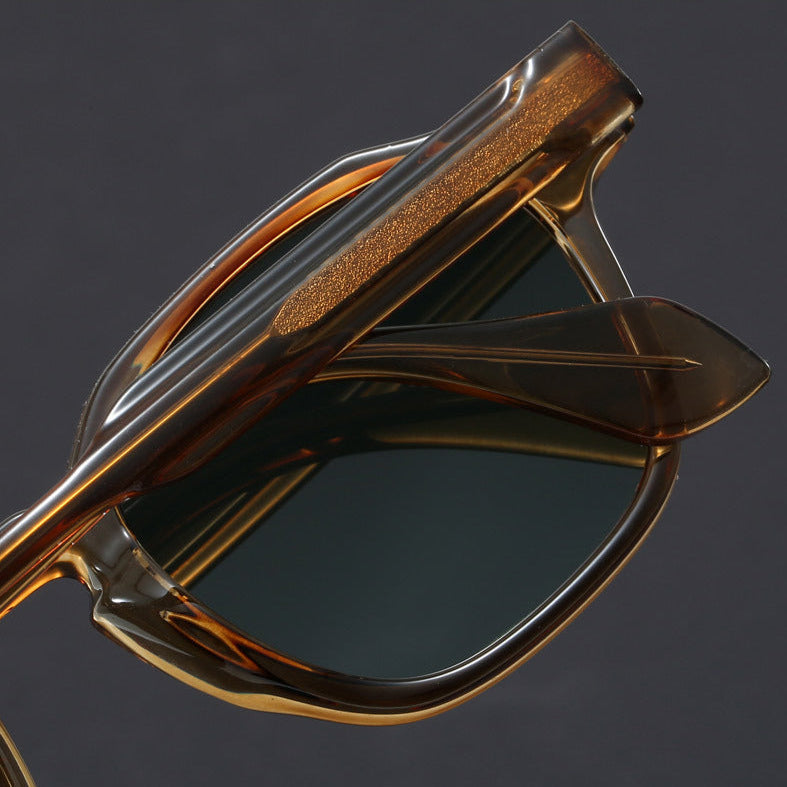 Women's Square Retro Acetate Frame Sunglasses