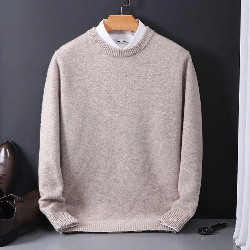 Men's Fine Knit Crewneck Pullover Sweater
