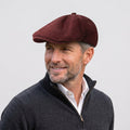 Suede Baker Boy Cap with Classic Panelled Design