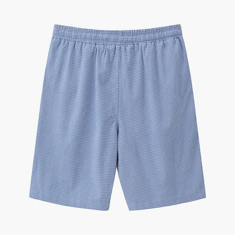 Shorts en maille gaufrée avec taille à cordon de serrage