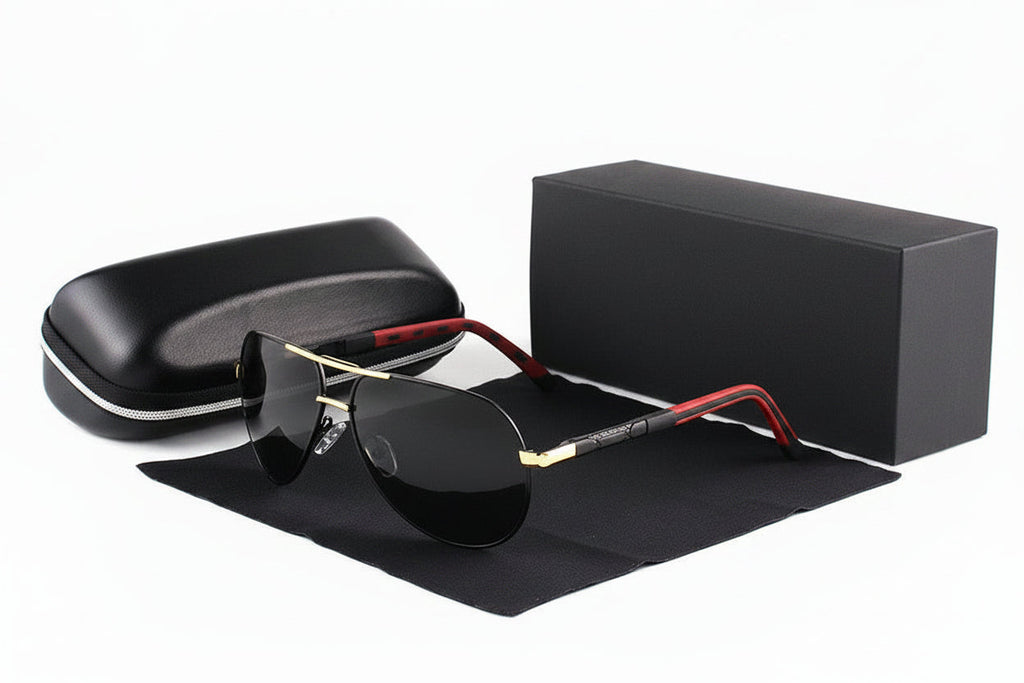Polarized Aviator Sunglasses with Mirrored Lens