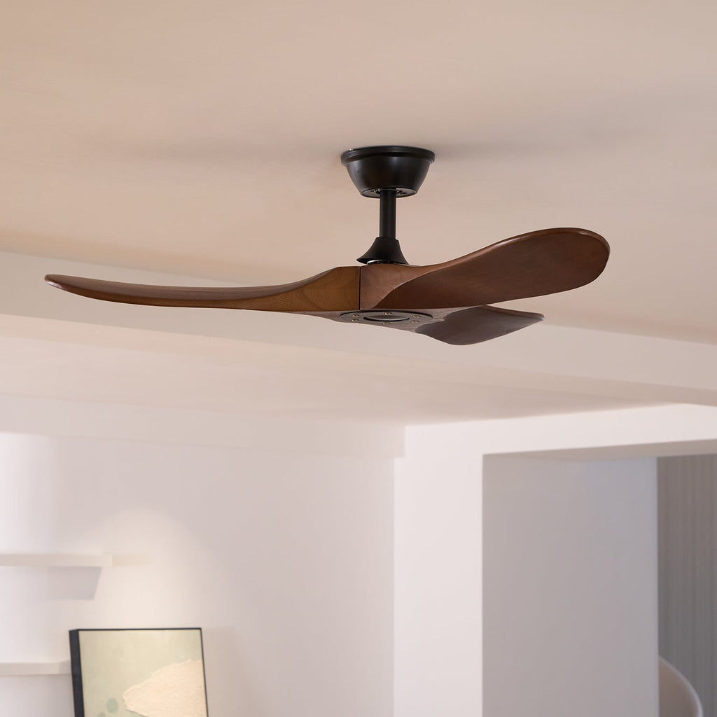 Wooden 3-Blade Ceiling Fan with Remote Control