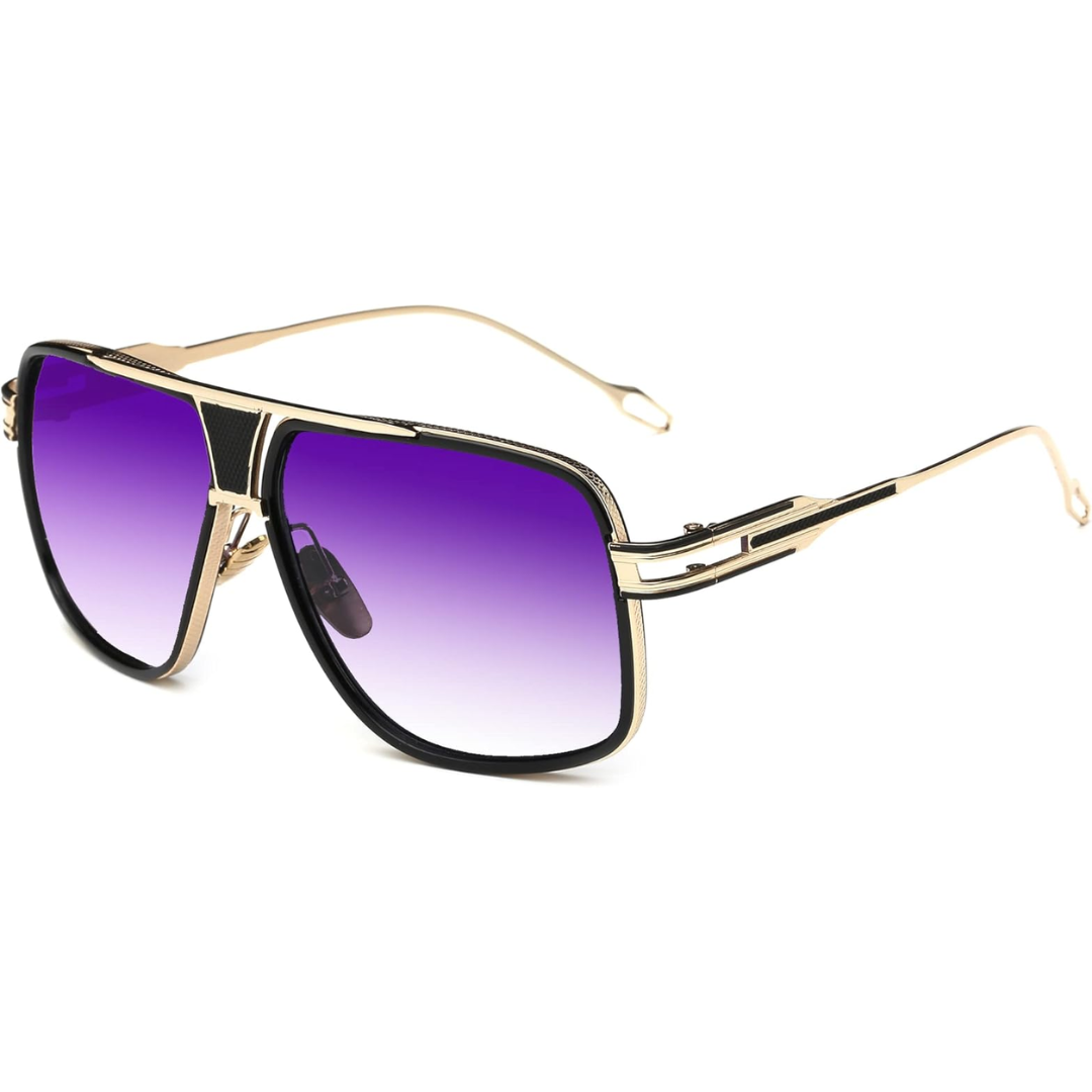 Lunettes de soleil aviateur oversize avec monture en alliage
