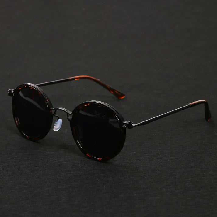 Lunettes de soleil steampunk vintage à monture ronde en métal