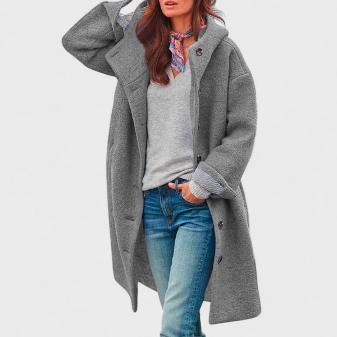 Women's Oversized Textured Wool Longline Coat