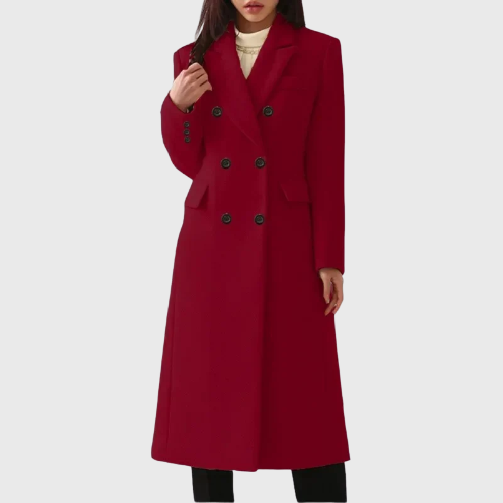 Women's Double-Breasted Tailored Longline Coat