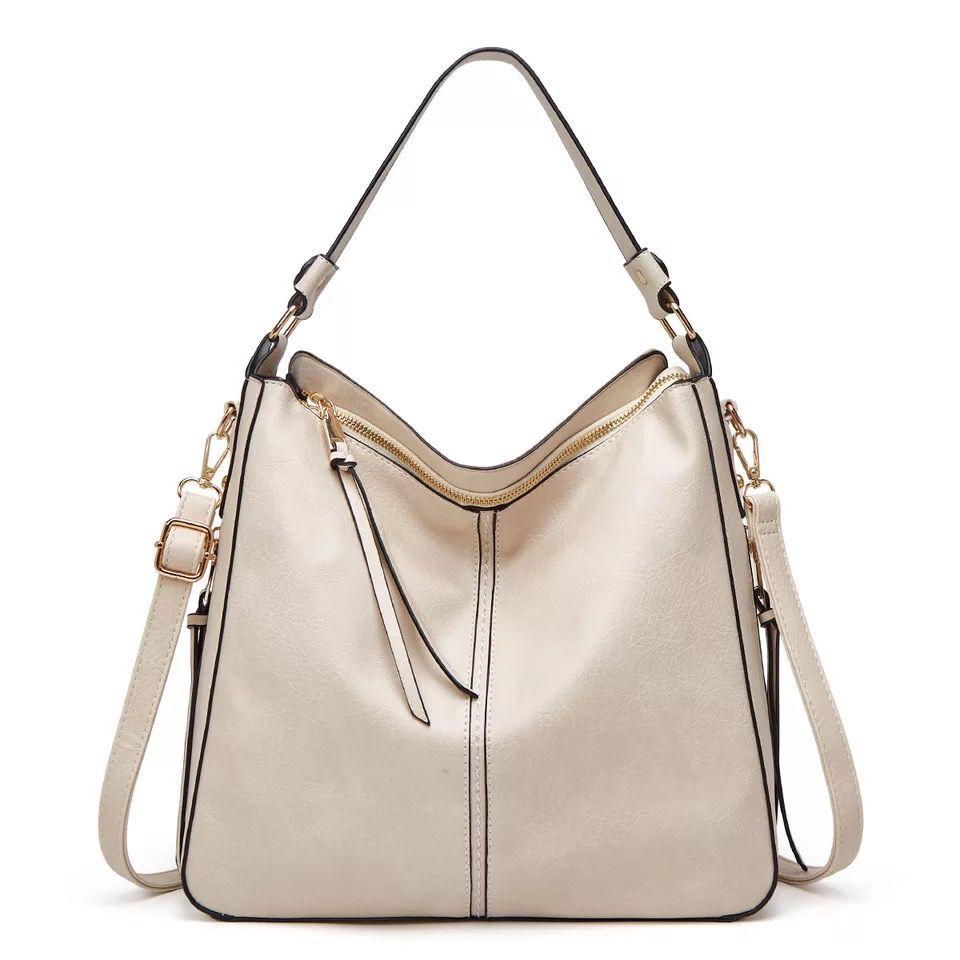Women's Hobo Bag with Detachable Pouch and Strap
