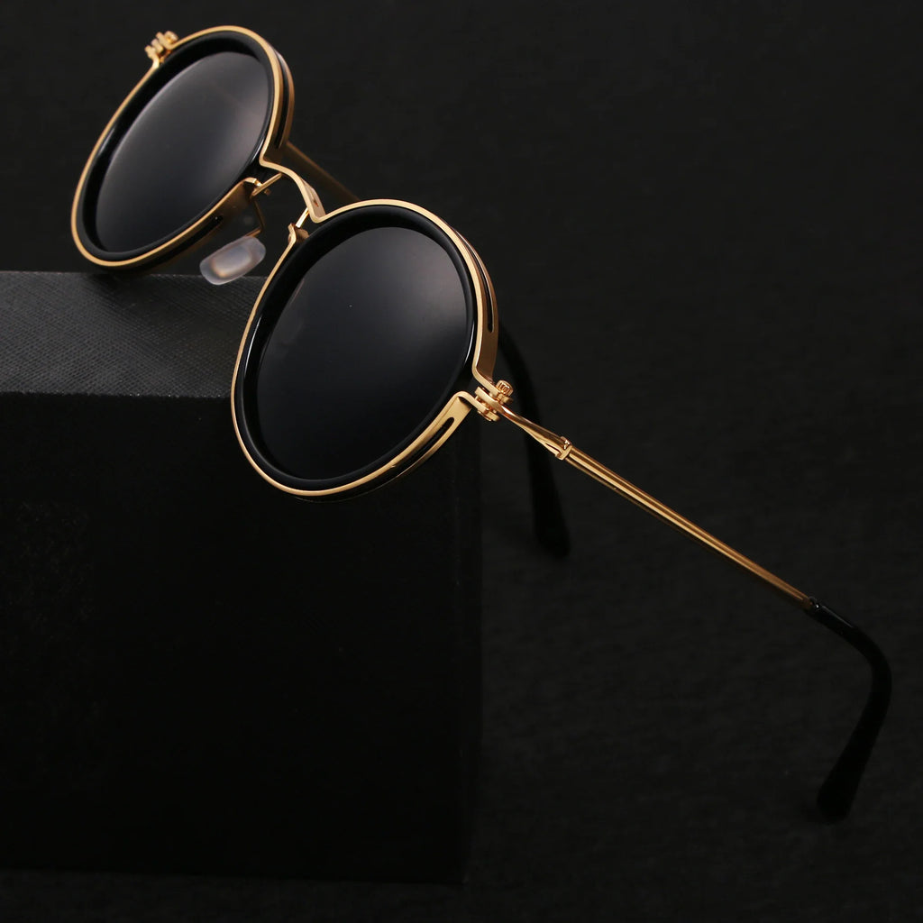 Women's Round Vintage Metal Frame Sunglasses