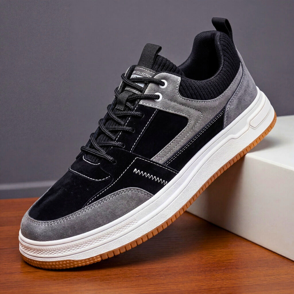 Men's Colourblock Suede Low-Top Sneakers