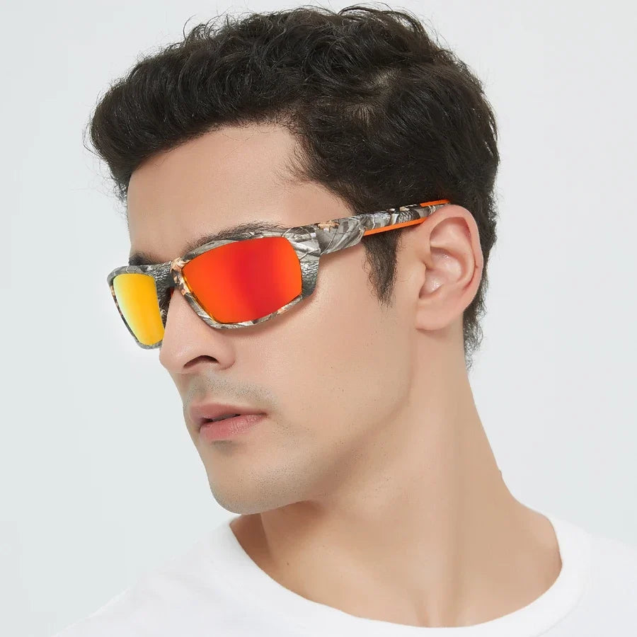 Men's Camo Sport Wraparound Sunglasses