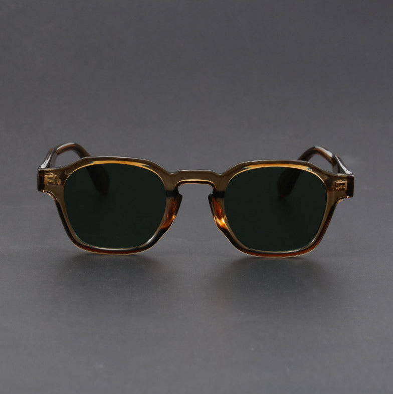 Women's Square Retro Acetate Frame Sunglasses