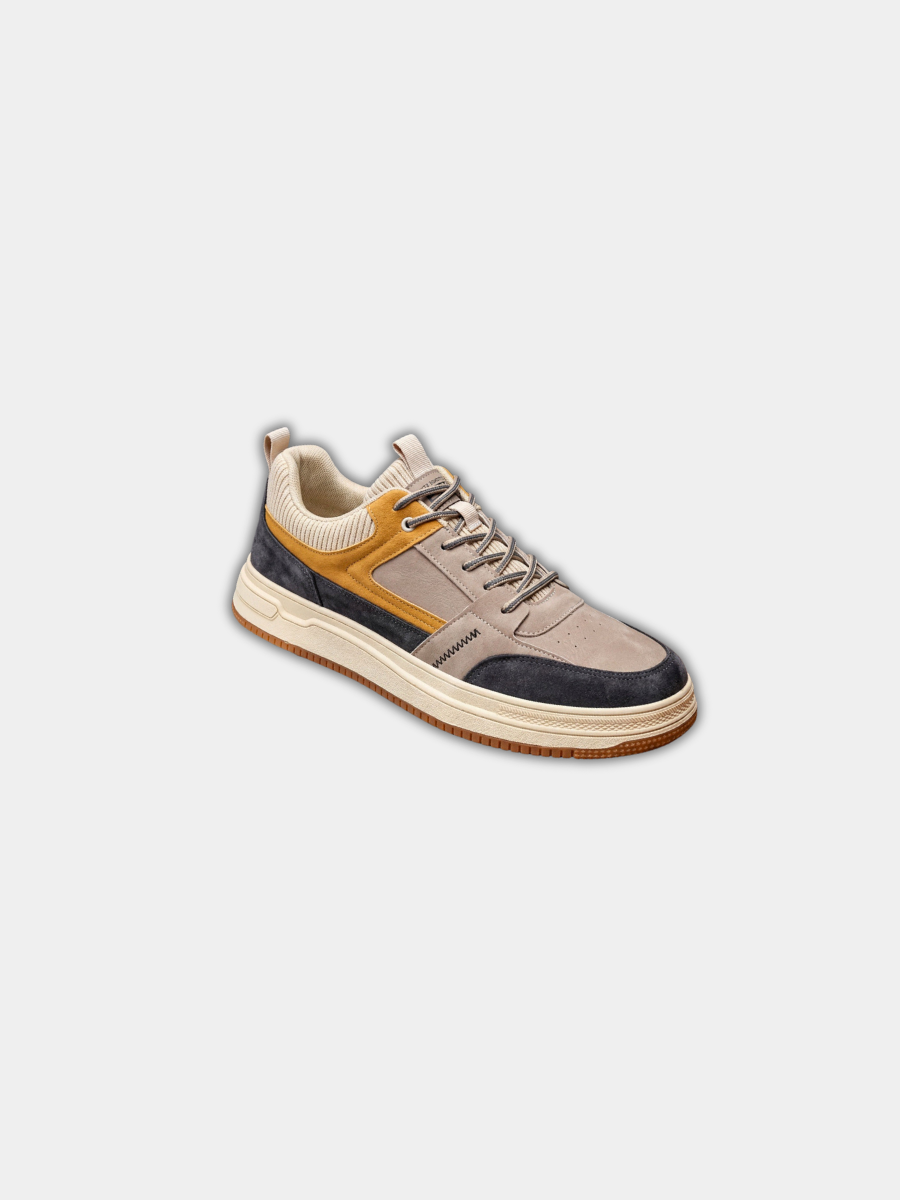 Men's Colourblock Suede Low-Top Sneakers
